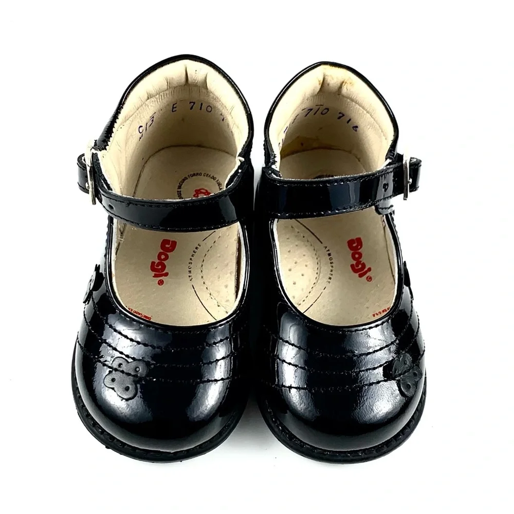 Dogi Infant Black Patent Leather Mary Jane Size 6